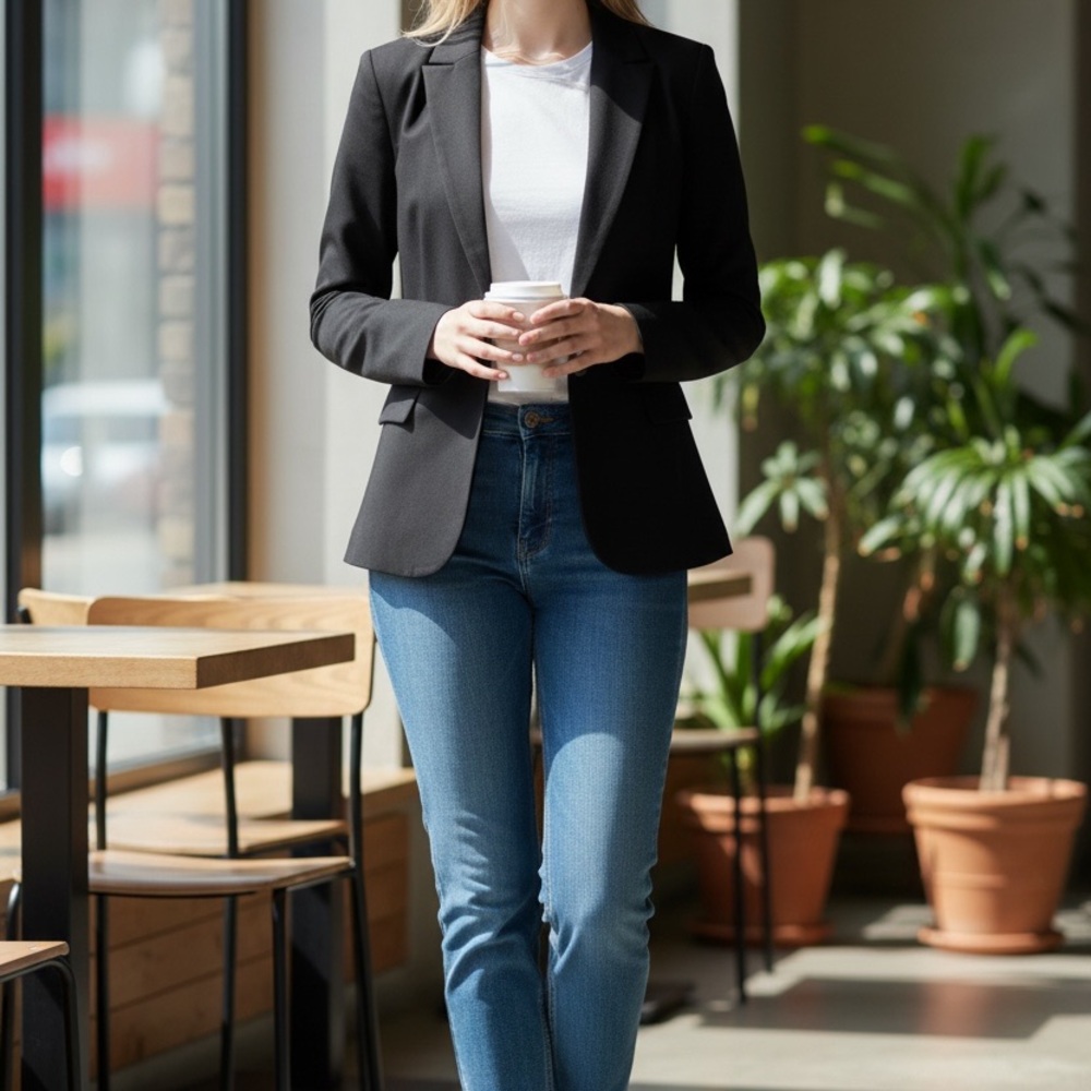 Calvin Klein Black Fitted Blazer